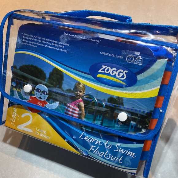 New ZOGGS BOYS LEARN TO SWIM FLOATSUIT Red/Blue Age: 1-2 Year 11-15kg ⭐️⭐️⭐️⭐️ - Picture 5 of 11
